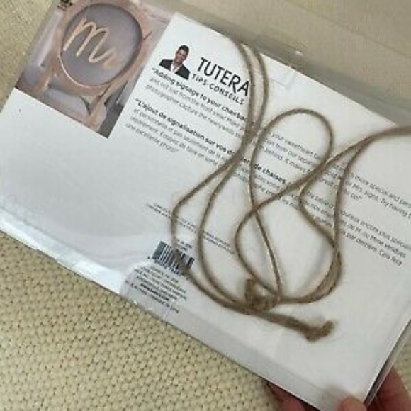 Davidtutera WEDDING RECEPTION “Mr. “ Chair sign hold tone cursive - Picture 3 of 9